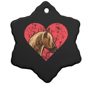 Heart Horse Racing Derby Horse Lovers Jockey Cow Ranchero Cool Gift Ceramic Star Ornament