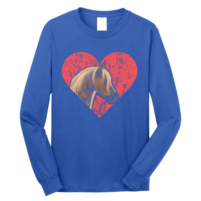 Heart Horse Racing Derby Horse Lovers Jockey Cow Ranchero Cool Gift Long Sleeve Shirt