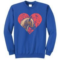 Heart Horse Racing Derby Horse Lovers Jockey Cow Ranchero Cool Gift Sweatshirt