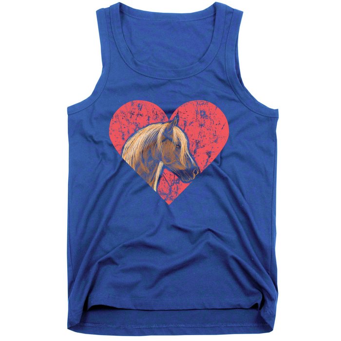 Heart Horse Racing Derby Horse Lovers Jockey Cow Ranchero Cool Gift Tank Top