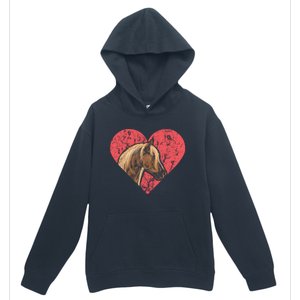 Heart Horse Racing Derby Horse Lovers Jockey Cow Ranchero Cool Gift Urban Pullover Hoodie