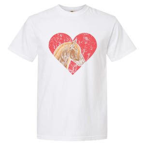 Heart Horse Racing Derby Horse Lovers Jockey Cow Ranchero Cool Gift Garment-Dyed Heavyweight T-Shirt