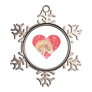 Heart Horse Racing Derby Horse Lovers Jockey Cow Ranchero Cool Gift Metallic Star Ornament