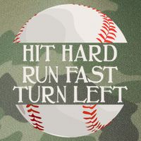 Hit Hard Run Fast Turn Left Funny Baseball Legacy Tie Dye Trucker Hat