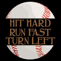 Hit Hard Run Fast Turn Left Funny Baseball 16oz Travel Tumbler