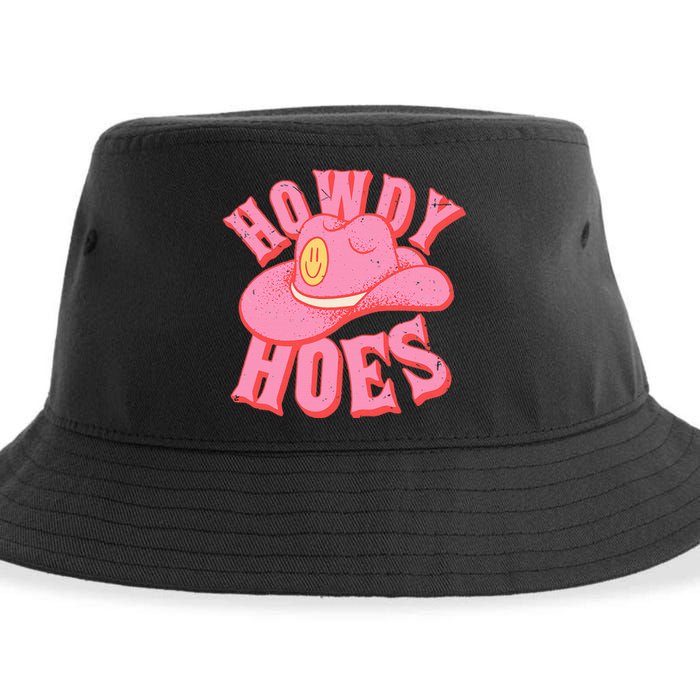 Howdy Hoes Retro Funny Cowboy Cowgirl Western Sustainable Bucket Hat