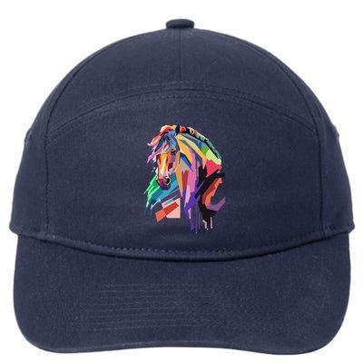 Horse Horseback Riding Equestrian 7-Panel Snapback Hat