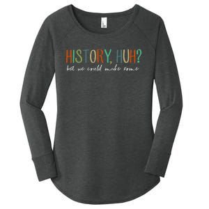 History Huh Red White And Royal Blue Women's Perfect Tri Tunic Long Sleeve Shirt