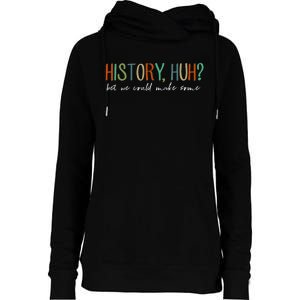 History Huh Red White And Royal Blue Womens Funnel Neck Pullover Hood