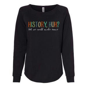 History Huh Red White And Royal Blue Womens California Wash Sweatshirt