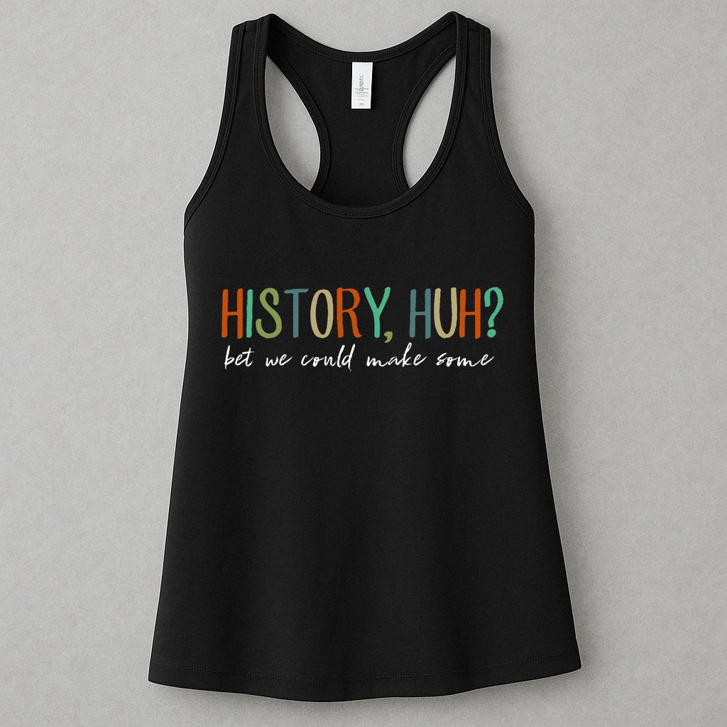 History Huh Red White And Royal Blue Womens Tank Top