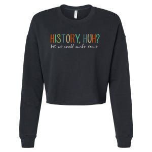 History Huh Red White And Royal Blue Cropped Pullover Crew