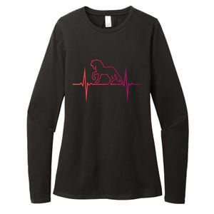 Heartbeat Horse Racing Horse Lovers Jockey Cow Ranchero Gift Womens CVC Long Sleeve Shirt