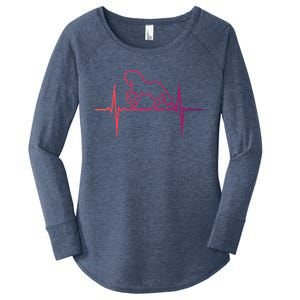 Heartbeat Horse Racing Horse Lovers Jockey Cow Ranchero Gift Women's Perfect Tri Tunic Long Sleeve Shirt