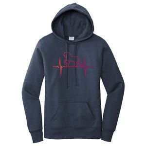 Heartbeat Horse Racing Horse Lovers Jockey Cow Ranchero Gift Women's Pullover Hoodie