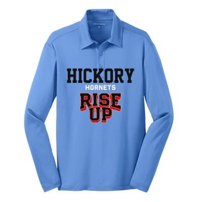 Hickory Hornets Rise Up Hs Silk Touch Performance Long Sleeve Polo