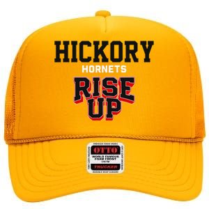 Hickory Hornets Rise Up Hs High Crown Mesh Back Trucker Hat