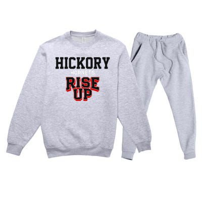 Hickory Hornets Rise Up Hs Premium Crewneck Sweatsuit Set