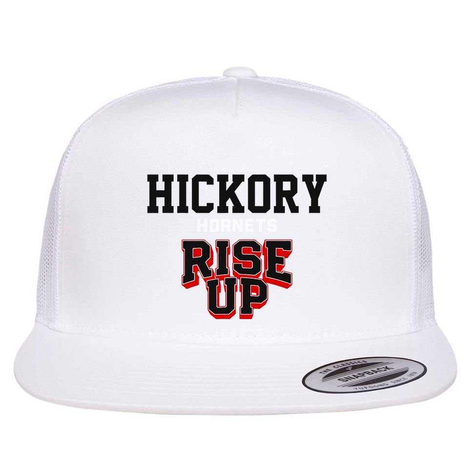 Hickory Hornets Rise Up Hs Flat Bill Trucker Hat