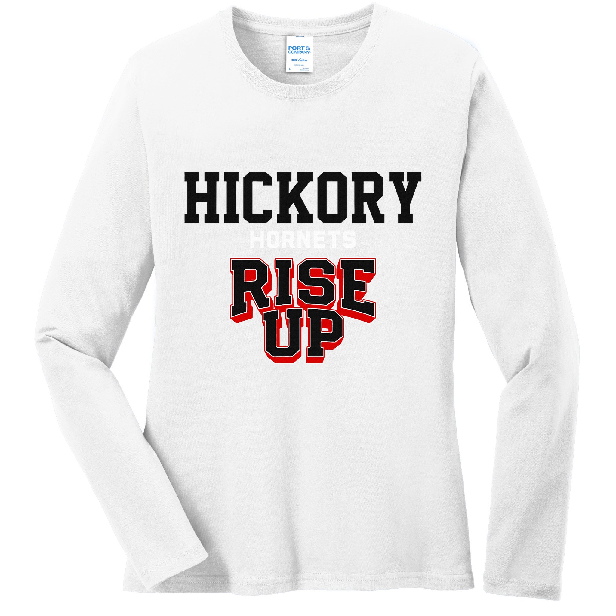 Hickory Hornets Rise Up Hs Ladies Long Sleeve Shirt