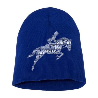 Horse Horseback Riding Women Short Acrylic Beanie