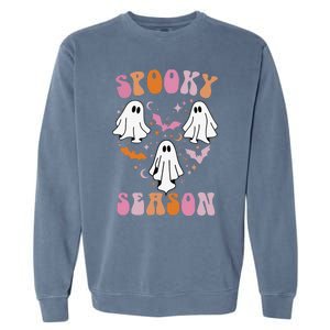 Happy Halloween Retro Groovy Spooky Season Garment-Dyed Sweatshirt