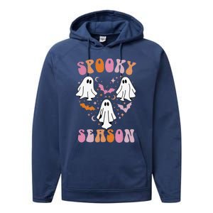 Happy Halloween Retro Groovy Spooky Season Performance Fleece Hoodie