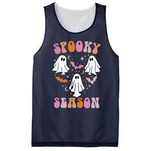 Happy Halloween Retro Groovy Spooky Season Mesh Reversible Basketball Jersey Tank