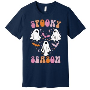 Happy Halloween Retro Groovy Spooky Season Premium T-Shirt