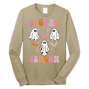 Happy Halloween Retro Groovy Spooky Season Long Sleeve Shirt