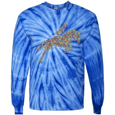 Horse Horseback Riding Women Tie-Dye Long Sleeve Shirt