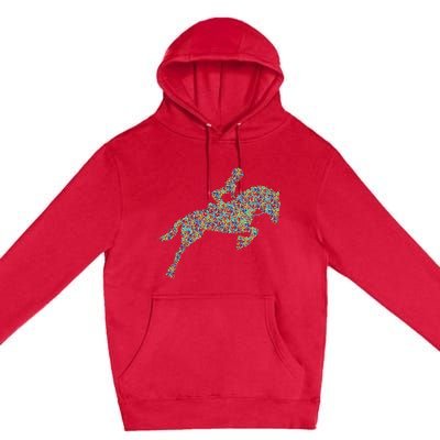 Horse Horseback Riding Women Premium Pullover Hoodie