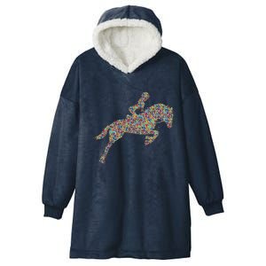 Horse Horseback Riding Women Hooded Wearable Blanket