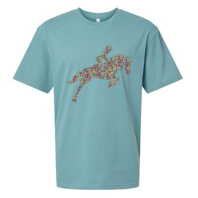 Horse Horseback Riding Women Sueded Cloud Jersey T-Shirt