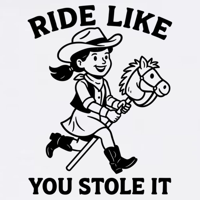 Hobby Horse Ride Like You Stole It, Cowgirl Hobby Horsing Womens Tank Top