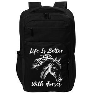 Horses Horseback Riding Clothes Funny Teenager Mom Cute Gift Impact Tech Backpack