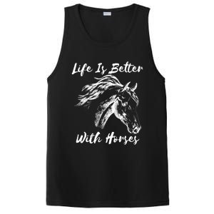 Horses Horseback Riding Clothes Funny Teenager Mom Cute Gift PosiCharge Competitor Tank