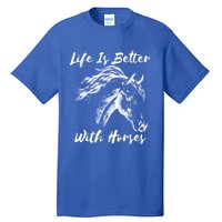 Horses Horseback Riding Clothes Funny Teenager Mom Cute Gift Tall T-Shirt