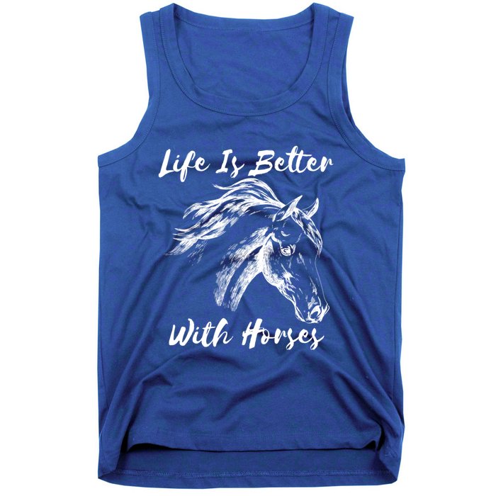 Horses Horseback Riding Clothes Funny Teenager Mom Cute Gift Tank Top