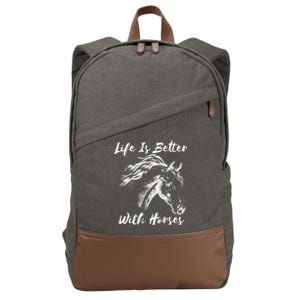 Horses Horseback Riding Clothes Funny Teenager Mom Cute Gift Cotton Canvas Backpack