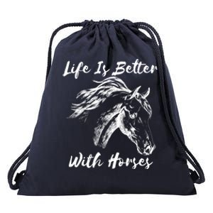 Horses Horseback Riding Clothes Funny Teenager Mom Cute Gift Drawstring Bag