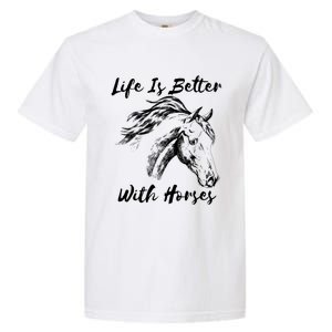 Horses Horseback Riding Clothes Funny Teenager Mom Cute Gift Garment-Dyed Heavyweight T-Shirt