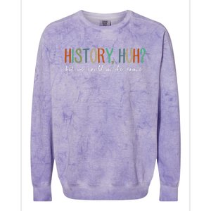 History Huh Red White And Royal Blue Colorblast Crewneck Sweatshirt