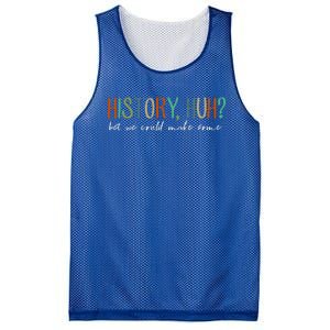 History Huh Red White And Royal Blue Mesh Reversible Basketball Jersey Tank