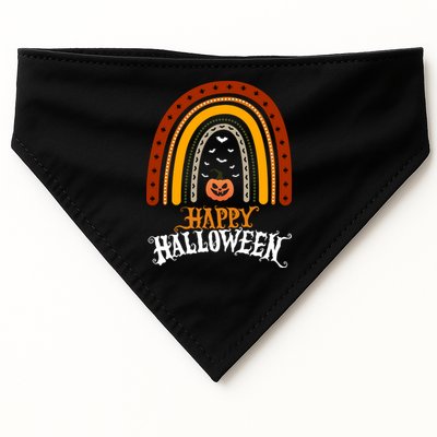 Happy Halloween Rainbow Pumpkin USA-Made Doggie Bandana