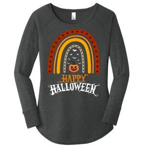 Happy Halloween Rainbow Pumpkin Women's Perfect Tri Tunic Long Sleeve Shirt