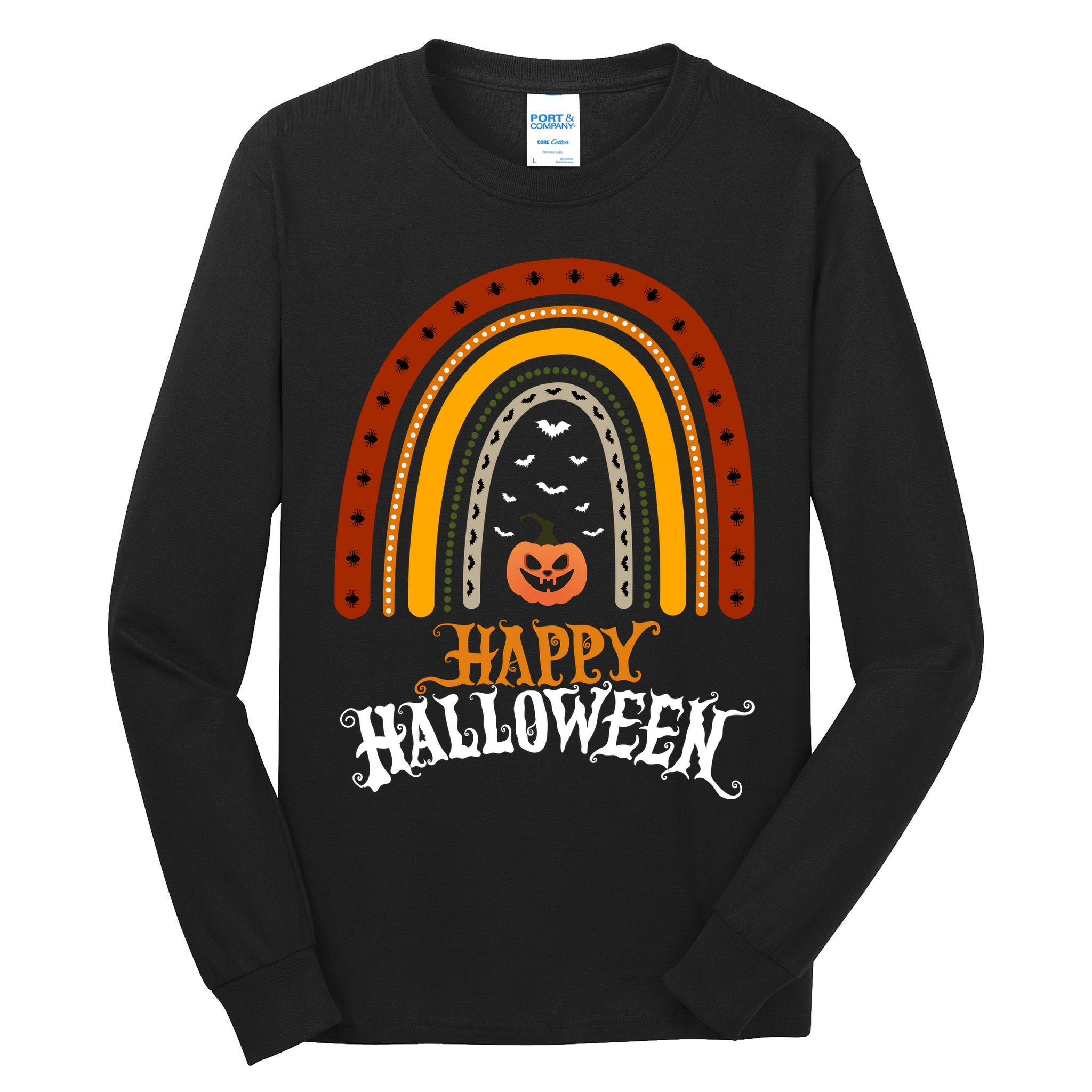 Happy Halloween Rainbow Pumpkin Tall Long Sleeve T-Shirt