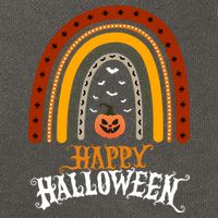 Happy Halloween Rainbow Pumpkin Cotton Canvas Backpack