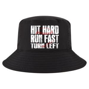 Hit Hard Run Fast Turn Left Funny Baseball Player Gift Funny Gift Cool Comfort Performance Bucket Hat