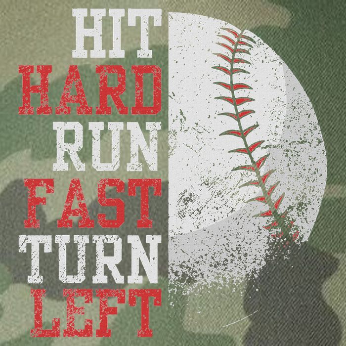 Hit Hard Run Fast Turn Left Funny Baseball Player Fan Funny Legacy Tie Dye Trucker Hat